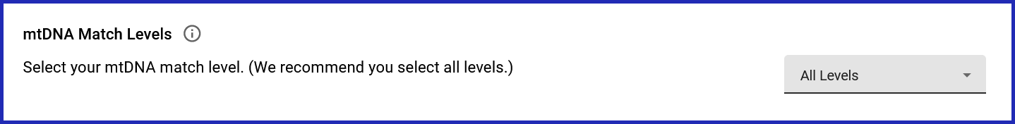 match levels setting